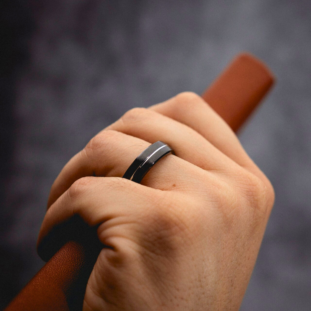 Smart NFC ring on a finger