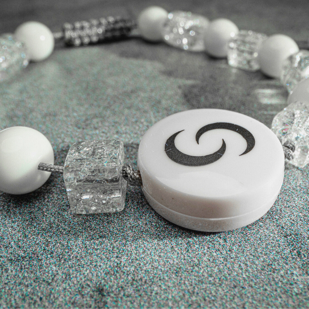 White NFC Pendant close up