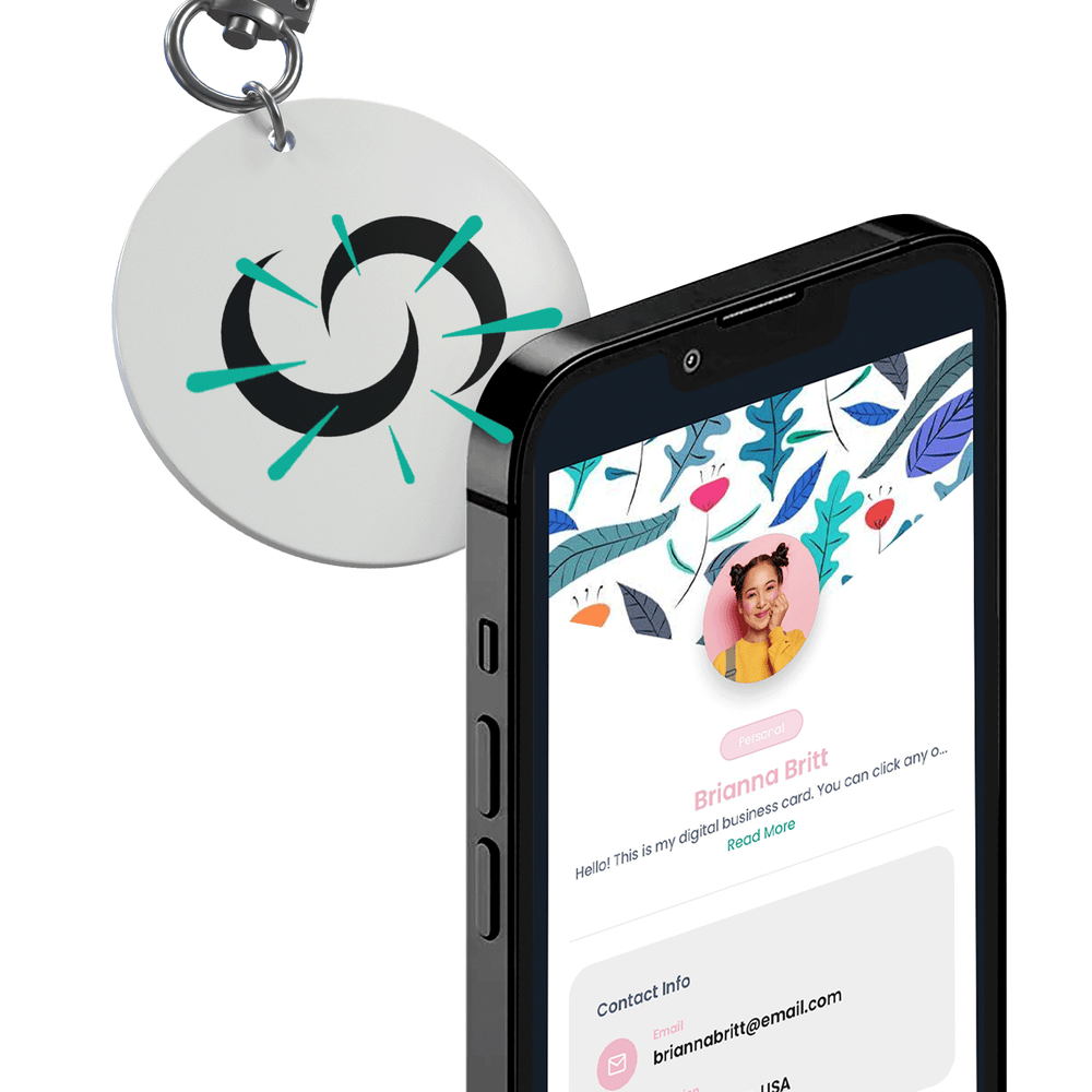 Smart Keychain tap to share with phone