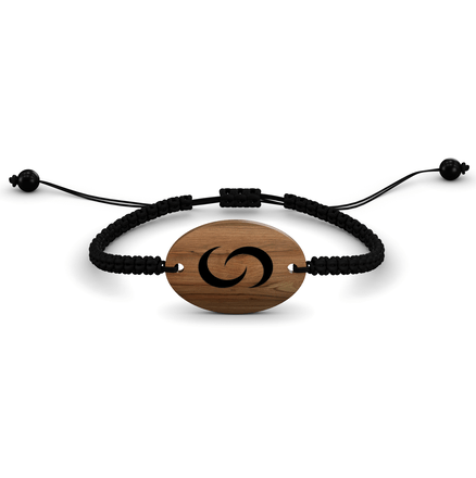 NFC Wooden Bracelet on a white background